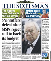 The Scotsman Newspaper Front Page (UK) for 10 December 2012