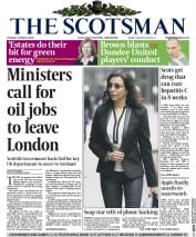 The Scotsman (UK) Newspaper Front Page for 10 March 2015