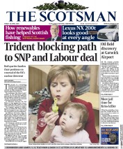 The Scotsman (UK) Newspaper Front Page for 10 April 2015