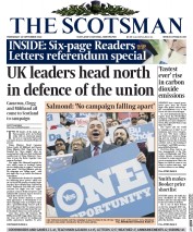 The Scotsman (UK) Newspaper Front Page for 10 September 2014