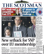 The Scotsman (UK) Newspaper Front Page for 11 December 2012