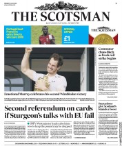 The Scotsman (UK) Newspaper Front Page for 11 July 2016
