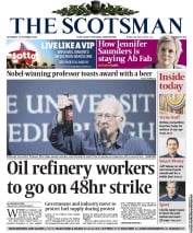 The Scotsman Newspaper Front Page (UK) for 12 October 2013
