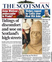 The Scotsman Newspaper Front Page (UK) for 12 December 2012