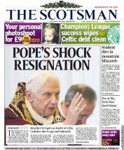 The Scotsman (UK) Newspaper Front Page for 12 February 2013
