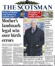 The Scotsman (UK) Newspaper Front Page for 12 March 2015