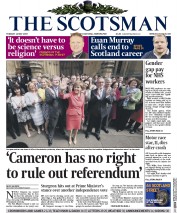 The Scotsman (UK) Newspaper Front Page for 12 May 2015