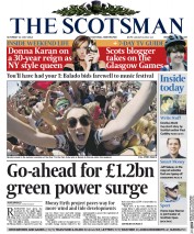 The Scotsman Newspaper Front Page (UK) for 12 July 2014