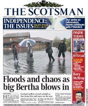 The Scotsman (UK) Newspaper Front Page for 12 August 2014