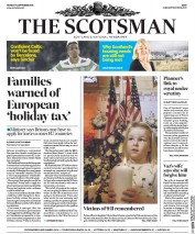 The Scotsman (UK) Newspaper Front Page for 12 September 2016
