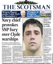 The Scotsman (UK) Newspaper Front Page for 13 November 2014
