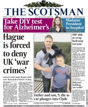 The Scotsman Newspaper Front Page (UK) for 13 January 2014