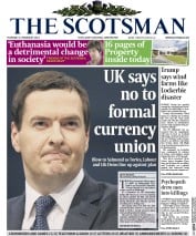 The Scotsman (UK) Newspaper Front Page for 13 February 2014
