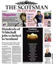 The Scotsman front page for 13 March 2021