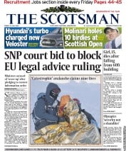 The Scotsman (UK) Newspaper Front Page for 13 July 2012
