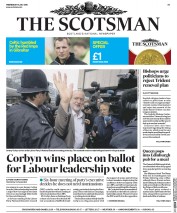The Scotsman (UK) Newspaper Front Page for 13 July 2016