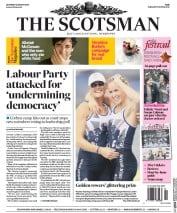 The Scotsman (UK) Newspaper Front Page for 13 August 2016