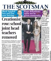The Scotsman Newspaper Front Page (UK) for 13 September 2013