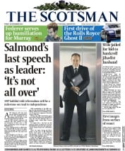 The Scotsman Newspaper Front Page (UK) for 14 November 2014