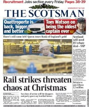 The Scotsman Newspaper Front Page (UK) for 14 December 2012