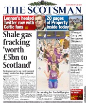The Scotsman (UK) Newspaper Front Page for 14 February 2013