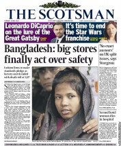 The Scotsman Newspaper Front Page (UK) for 14 May 2013