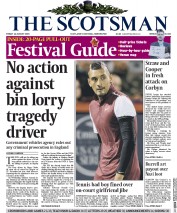 The Scotsman (UK) Newspaper Front Page for 14 August 2015