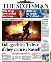 The Scotsman (UK) Newspaper Front Page for 15 November 2012