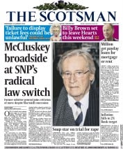 The Scotsman (UK) Newspaper Front Page for 15 January 2014