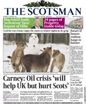 The Scotsman (UK) Newspaper Front Page for 15 January 2015