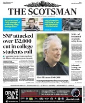 The Scotsman (UK) Newspaper Front Page for 15 January 2016