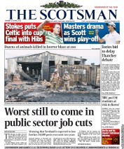 The Scotsman Newspaper Front Page (UK) for 15 April 2013