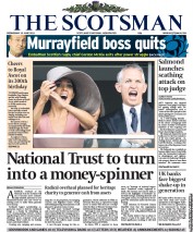 The Scotsman (UK) Newspaper Front Page for 15 June 2011