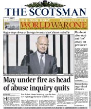 The Scotsman (UK) Newspaper Front Page for 15 July 2014