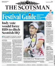 The Scotsman (UK) Newspaper Front Page for 15 August 2016