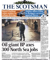 The Scotsman (UK) Newspaper Front Page for 16 January 2015
