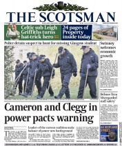 The Scotsman (UK) Newspaper Front Page for 16 April 2015