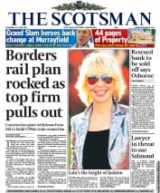The Scotsman Newspaper Front Page (UK) for 16 June 2011