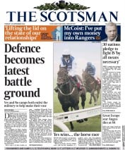 The Scotsman (UK) Newspaper Front Page for 16 September 2014