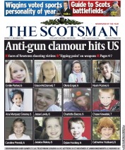 The Scotsman (UK) Newspaper Front Page for 17 December 2012