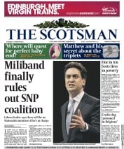 The Scotsman (UK) Newspaper Front Page for 17 March 2015