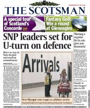 The Scotsman Newspaper Front Page (UK) for 17 July 2012