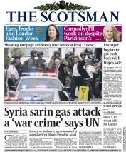 The Scotsman Newspaper Front Page (UK) for 17 September 2013