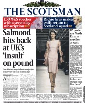 The Scotsman Newspaper Front Page (UK) for 18 February 2014