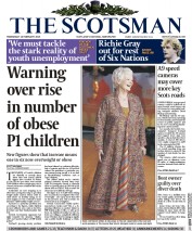 The Scotsman (UK) Newspaper Front Page for 18 February 2015