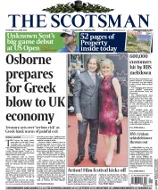 The Scotsman Newspaper Front Page (UK) for 18 June 2015
