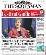 The Scotsman (UK) Newspaper Front Page for 18 August 2016