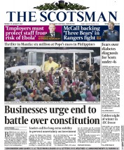 The Scotsman Newspaper Front Page (UK) for 19 January 2015