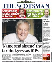 The Scotsman Newspaper Front Page (UK) for 19 February 2013