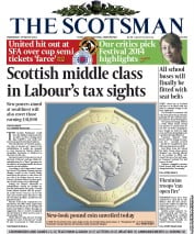 The Scotsman Newspaper Front Page (UK) for 19 March 2014